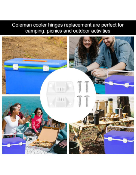 Kit de 6 Bisagras de Plástico para Nevera NQEUEPN con Tornillos