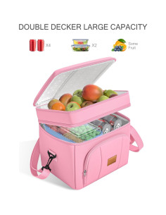 Bolsa Térmica Rnivvi 12L Rosa Doble Nivel a Prueba de Fugas 2
