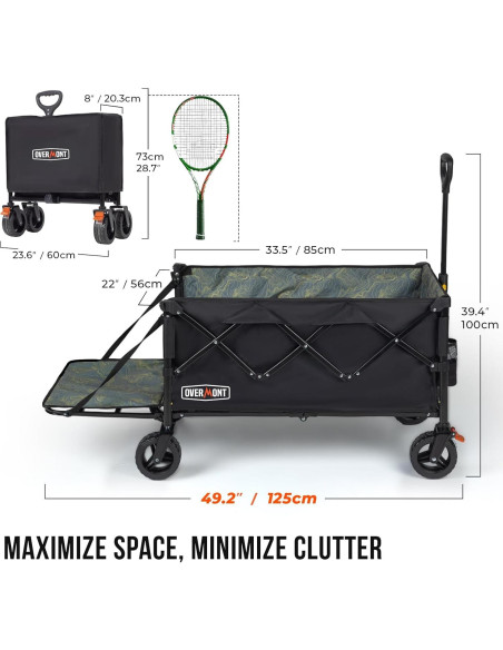 Silla de Camping Sobredimensionada Overmont + Carro Colapsable Silla de Camping Sobredimensionada Overmont + Carro Colapsable