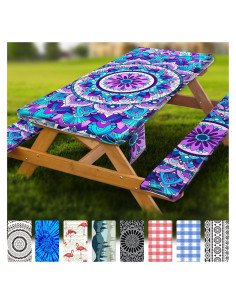 Cubierta de Mesa de Picnic Wrakus 182.88x76.2cm Vinilo Impermeable