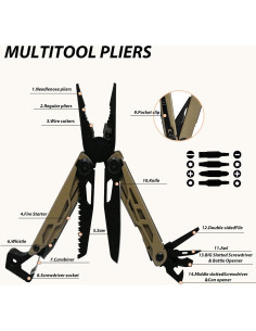 Multiherramienta 16 en 1 JOMAILIEEL con Funda de Nailon 2
