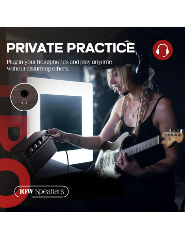 Amplificador de guitarra AKLOT Volt-XII 10W portátil recargable