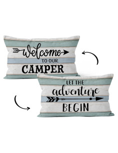 Funda de Almohada Decorativa HIWX 30x50 cm Franela Rústica