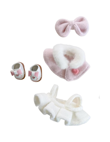 Conjunto de Ropa de Muñeca 17cm jkahh - 4 Piezas Rosa Suave