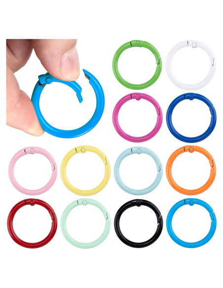 Anillos O de Primavera Winsyison 12pcs 33mm Metal Colorido Anillos O de Primavera Winsyison 12pcs 33mm Metal Colorido