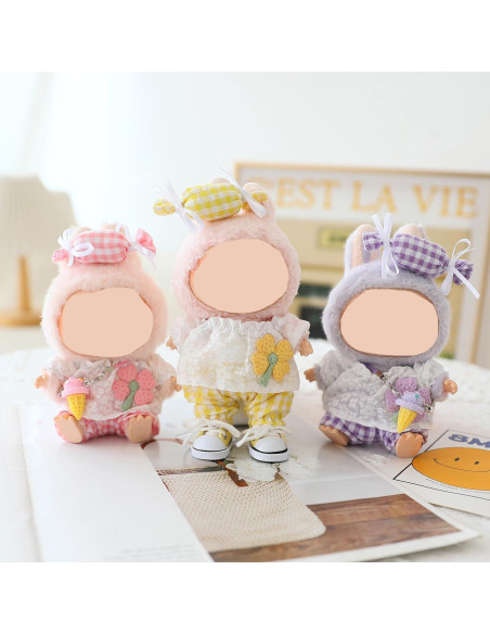 Conjunto de Ropa para Muñeca Labubu 15-17 cm 5 Piezas Rosa Conjunto de Ropa para Muñeca Labubu 15-17 cm 5 Piezas Rosa