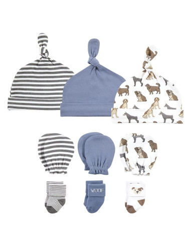 Conjunto de Gorras, Manoplas y Calcetines Hudson Baby 0-6 Meses