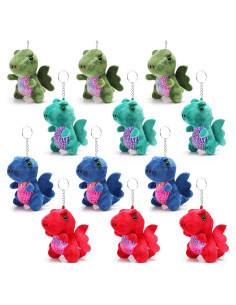 12 Llaveros de Peluche Dragón Siifert 12-14 cm para Regalo