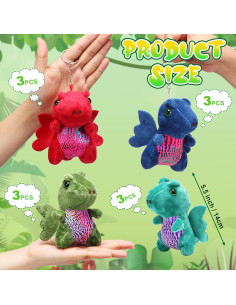 12 Llaveros de Peluche Dragón Siifert 12-14 cm para Regalo 2