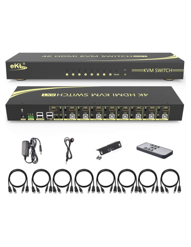 Interruptor KVM HDMI 8 Puertos 4K@60Hz xudongtai