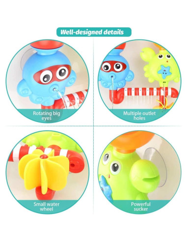 Juguete de Baño Cangrejo GOODLOGO con Ventosas - 12 Meses+