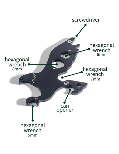 Multiherramienta Llaveros PMR EXPORTS Águila y Llave - 2 Piezas