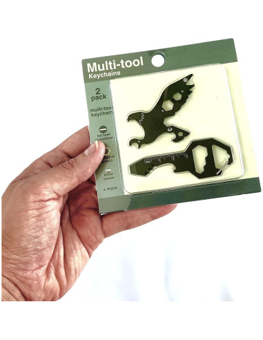 Multiherramienta Llaveros PMR EXPORTS Águila y Llave - 2 Piezas