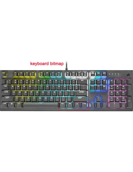 Funda de Teclado Silicona Yuomik Transparente para Corsair K60