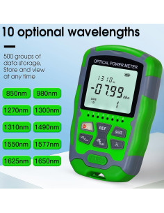 Medidor de Potencia Óptica BAOSHLA OPM/VFL 15KM -70 a +10dBm 2