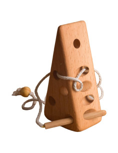 Juguete de Enhebrar de Madera Montessori Queso 20x7x8 cm