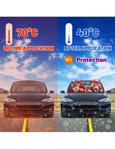 Sombrilla de Parabrisas CHILL-TEK Navidad 145x76 cm UV