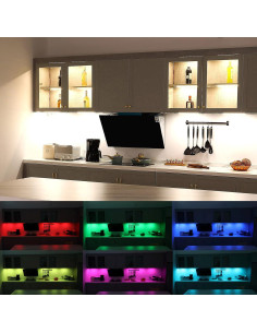 Kit de Iluminación LED Bajo Gabinete Litever RGB + 3000K 2