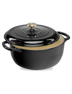 Horno Holandés de Hierro Fundido 6 Qt Mejor Opción Regaliz Negro