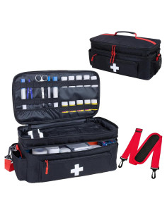 Bolsa de Primeros Auxilios Grande ALSLEA Negra 40.6x24.1x17.8 cm