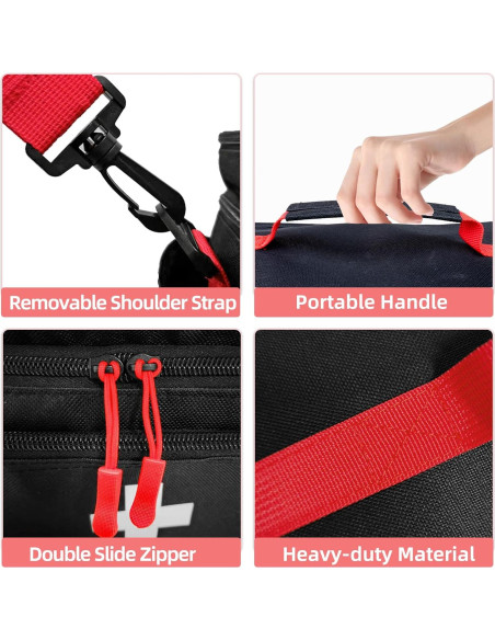 Bolsa de Primeros Auxilios Grande ALSLEA Negra 40.6x24.1x17.8 cm