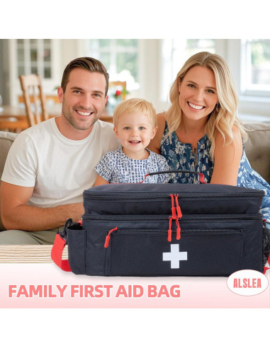 Bolsa de Primeros Auxilios Grande ALSLEA Negra 40.6x24.1x17.8 cm