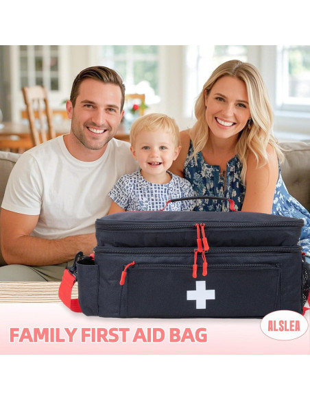 Bolsa de Primeros Auxilios Grande ALSLEA Negra 40.6x24.1x17.8 cm