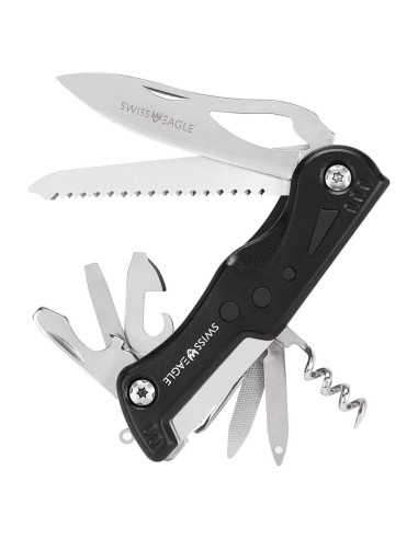 Cuchillo Suizo Multi Herramienta Swiss Eagle 12 en 1 Negro