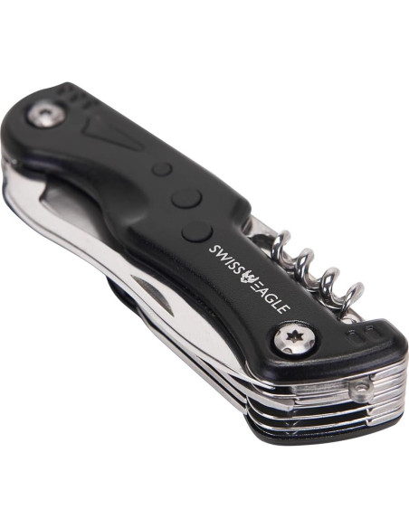 Cuchillo Suizo Multi Herramienta Swiss Eagle 12 en 1 Negro