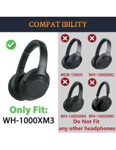 Almohadillas de Reemplazo SOULWIT para Auriculares Sony WH-1000XM3 2