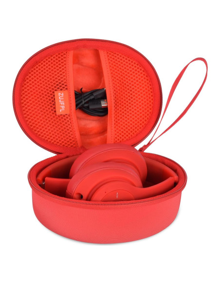 Funda Dura EVA para Auriculares Beats Solo 3/2 y Studio Pro - Rojo