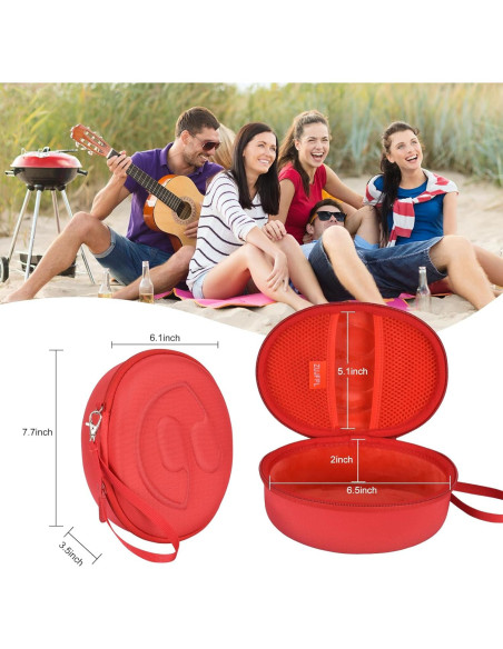 Funda Dura EVA para Auriculares Beats Solo 3/2 y Studio Pro - Rojo