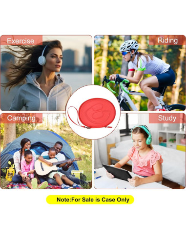 Funda Dura EVA para Auriculares Beats Solo 3/2 y Studio Pro - Rojo