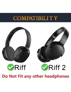Funda de diadema SOULWIT para auriculares Skullcandy Riff/Riff2 - Negro 2