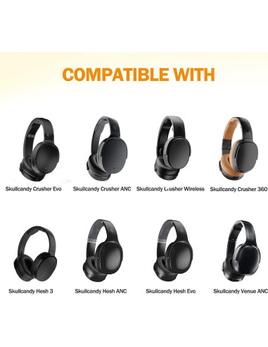 Almohadillas de Reemplazo Skullcandy para Crusher y Hesh ANC - Negro