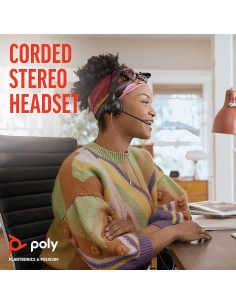Auricular Estéreo USB-C Poly Blackwire 3325 con Micrófono 2