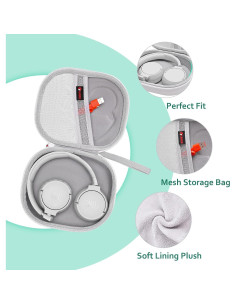 Funda Dura XANAD para Auriculares JBL y Soundcore H30i - Blanco 2