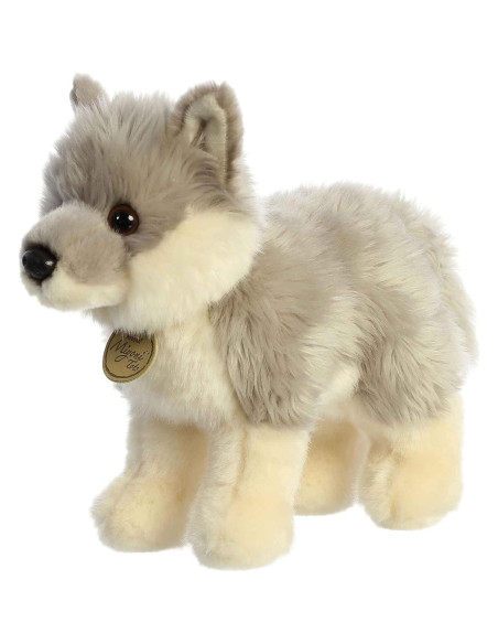 Peluche Cachorro Lobo Aurora Miyoni 25 cm Gris Realista Peluche Cachorro Lobo Aurora Miyoni 25 cm Gris Realista