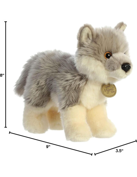 Peluche Cachorro Lobo Aurora Miyoni 25 cm Gris Realista Peluche Cachorro Lobo Aurora Miyoni 25 cm Gris Realista