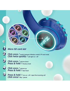 Auriculares Inalámbricos FFZ K21 para Niños Bluetooth 5.0 Azul 2
