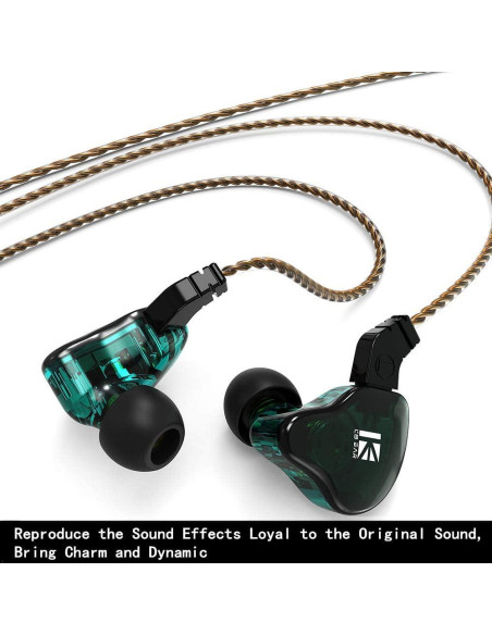 Auriculares KBEAR KS2 HiFi In-Ear 1BA 1DD con Micrófono