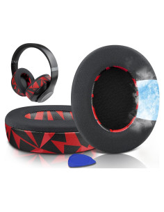 Almohadillas de Gel Refrigerante SOULWIT para Auriculares Beats Studio Pro - Tormenta Roja
