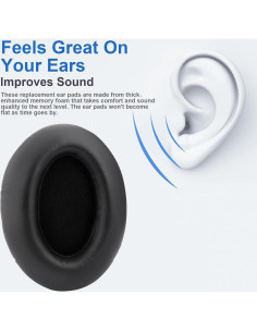 Almohadillas de Reemplazo Sennheiser HD380 Pro - Espuma de Memoria 2