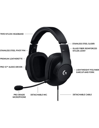 Auriculares de Juego Logitech G Pro con Micrófono Profesional