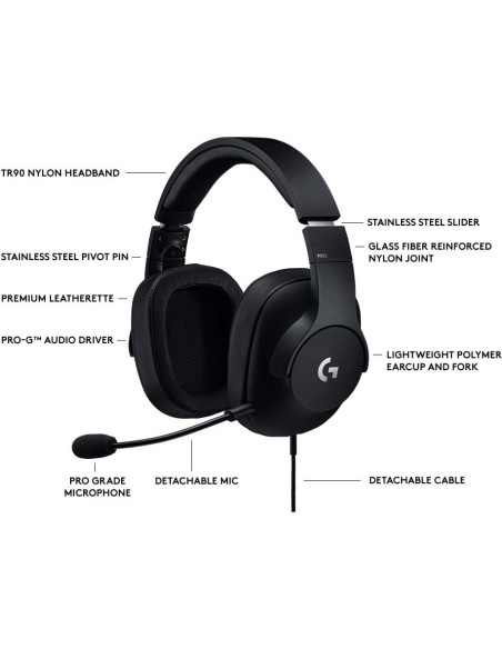 Auriculares de Juego Logitech G Pro con Micrófono Profesional