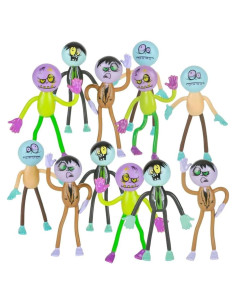 Zombies Flexibles de Halloween Rhode Island - 12 Piezas 8.9 cm