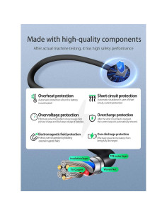 Cargador Magnético para Auriculares Tayogo W26 - 60cm USB 2