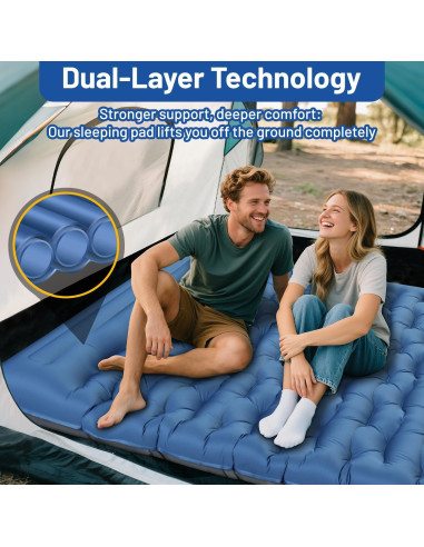 Colchón Doble Inflable Oramoose 6" para Camping y Senderismo