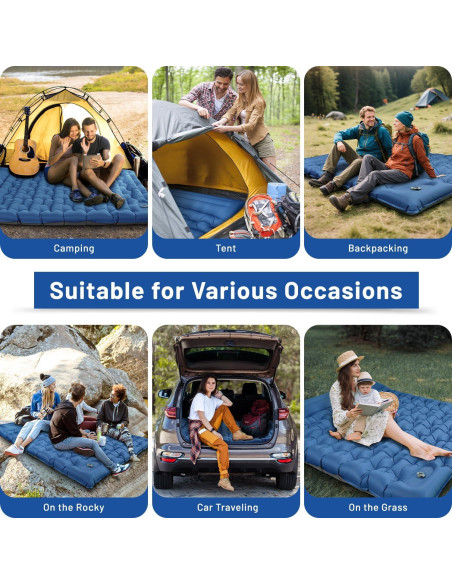 Colchón Doble Inflable Oramoose 6" para Camping y Senderismo