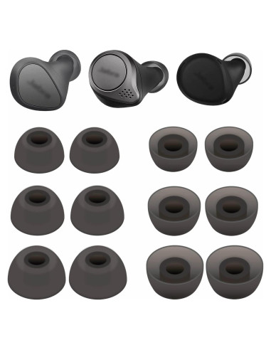 6 Pares Puntas de Silicona Jabra Elite 3/4/7 Pro/Active Gris